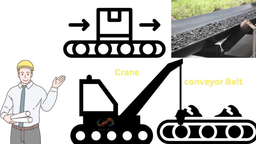 crane And coal conveyor belt graphic 